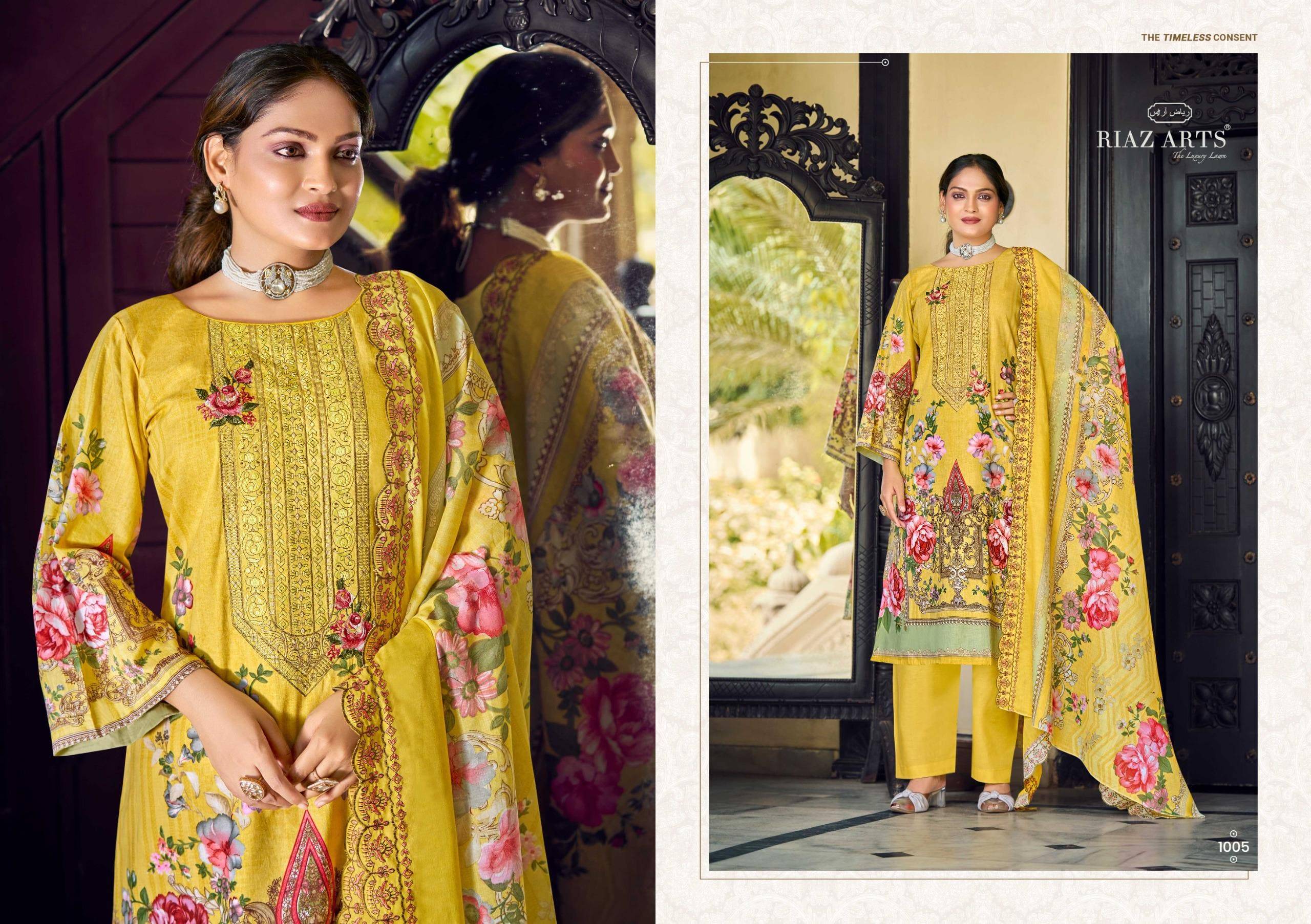 BIN SAEED V15 BY RIAZ ARTS 1001 TO 1006 Series Beautiful Festive Suits Stylish Fancy Colorful Casual Wear & Ethnic Wear Cotton Cambric Lawn Print Dresses At Wholesale Price